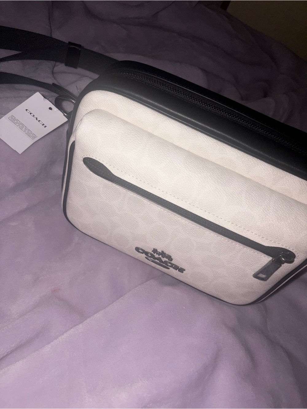 Coach White and Black Men's/Women’s Crossbody Camera Bag